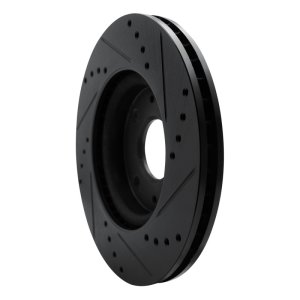 Ford Focus Brake Rotor (1) - Front Left - R1 Concepts - Drilled & Slotted - Black - `08-`11